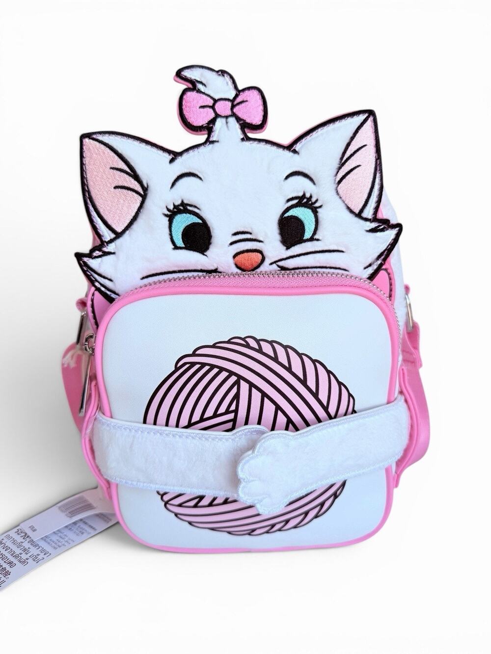 NWT Disney Parks Loungefly Marie Aristocats Crossbody Bag Yarn Ball Coin Purse